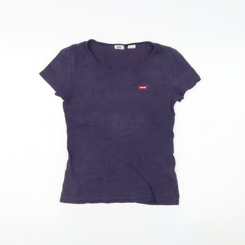 Levi's Women's Purple T-Shirt, Short Sleeve, Size