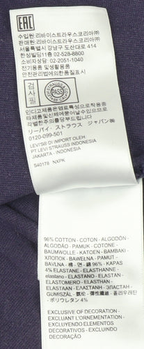 Levi's Women's Purple T-Shirt, Short Sleeve, Size