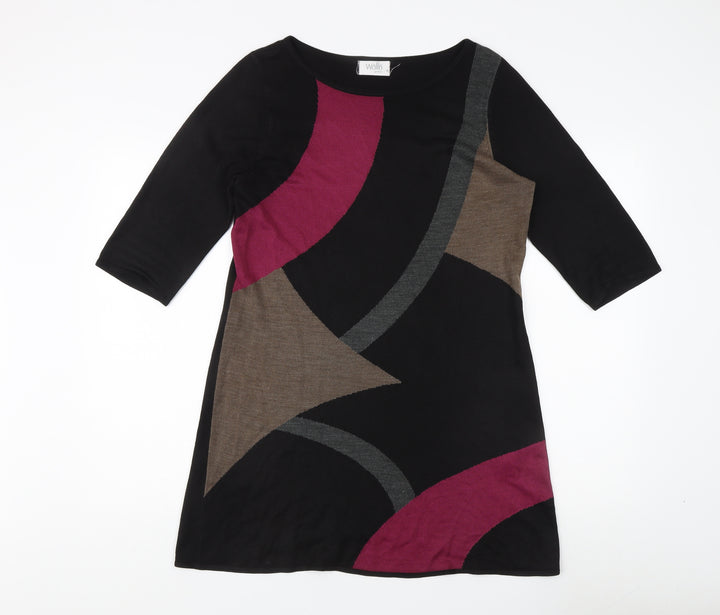 Wallis Petite Women's Black Tunic Jumper, M