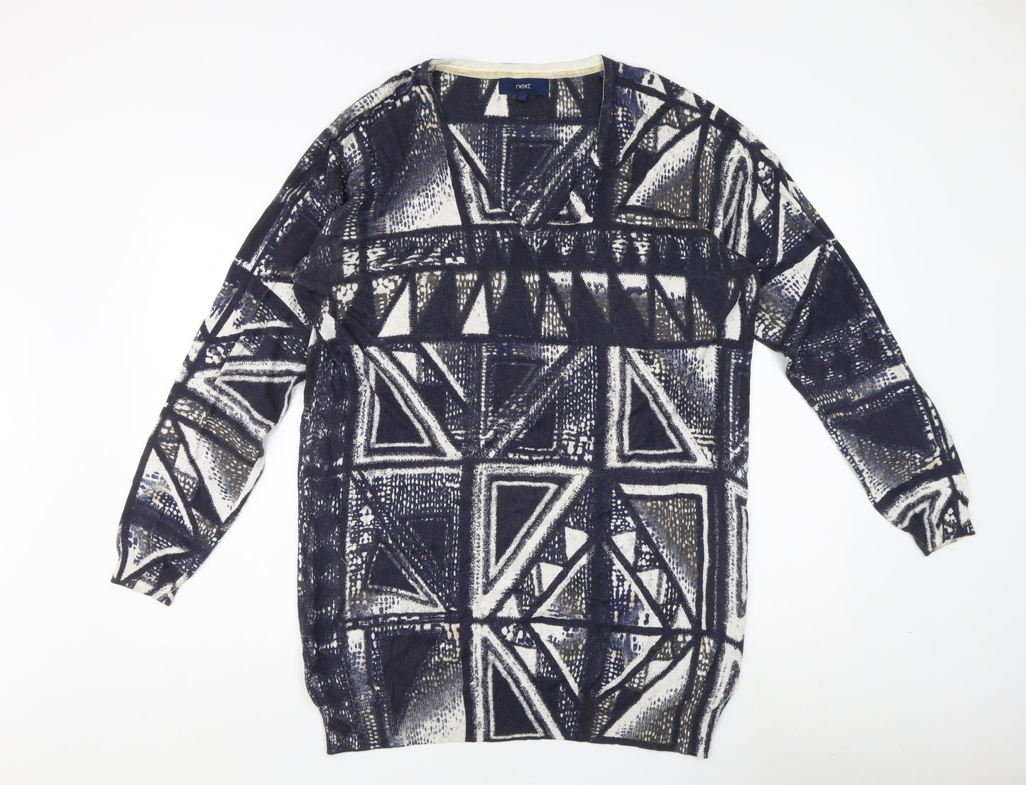 Next Women's Multicoloured Geometric Pullover Jumper Size 14