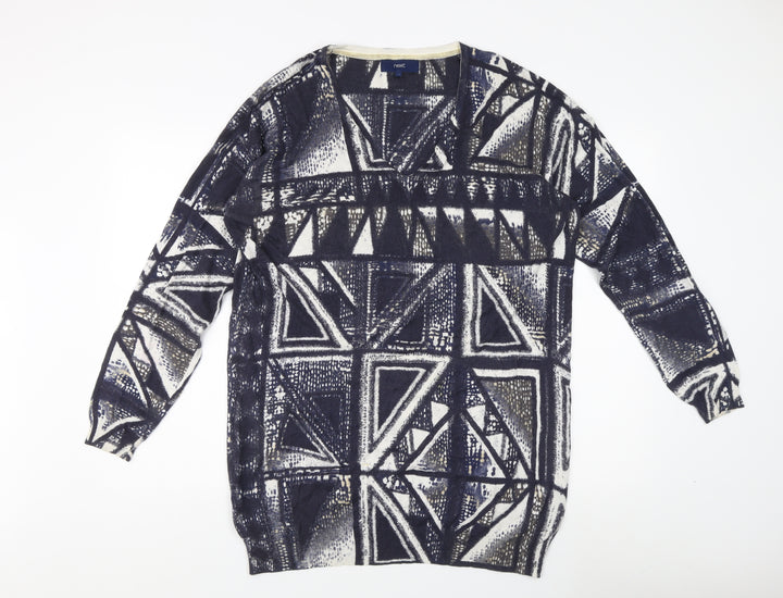 Next Women's Multicoloured Geometric Pullover Jumper Size 14