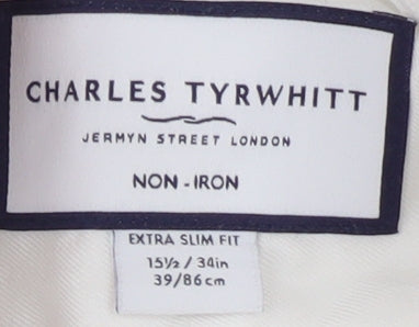 Charles Tyrwhitt Men's White Dress Shirt Extra-Slim Fit