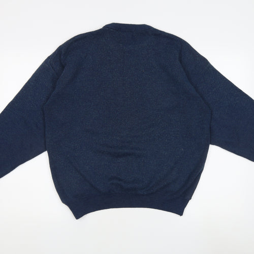 Farah Men's Blue M Check Pullover Jumper