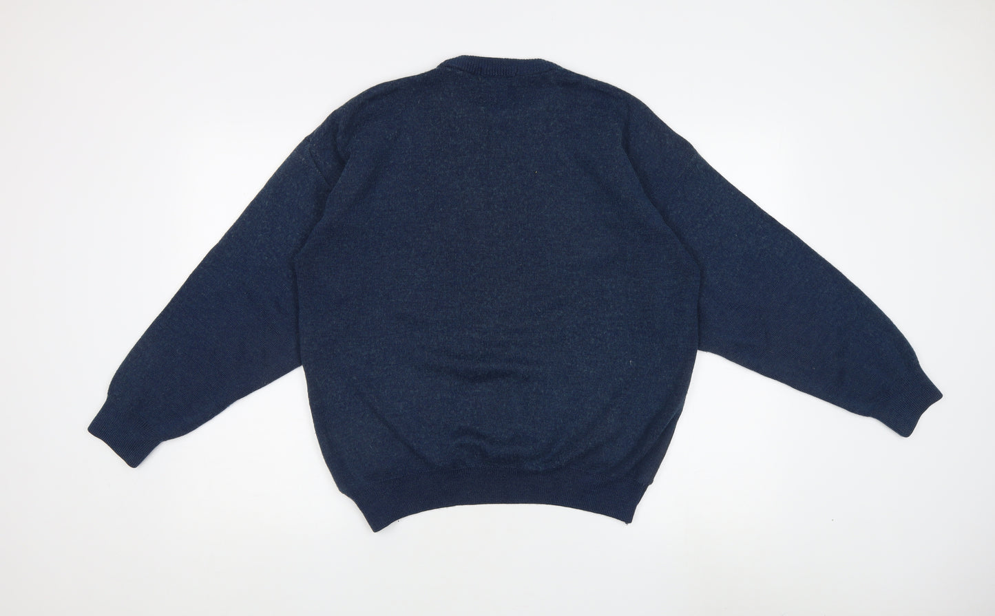 Farah Men's Blue M Check Pullover Jumper