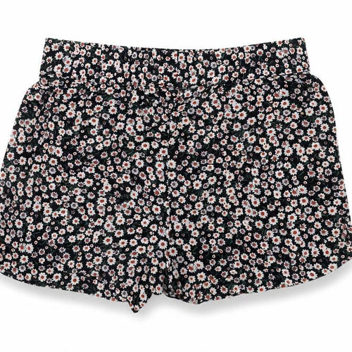 JDY Women's Black Floral Shorts, Size 10, Casual Viscose