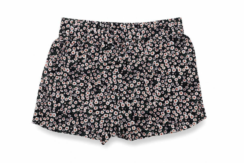 JDY Women's Black Floral Shorts, Size 10, Casual Viscose