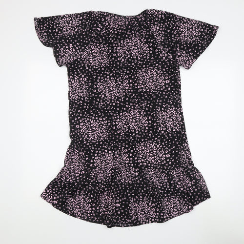 Blue Vanilla Women's Dress Black Pink Size 8 Animal Print