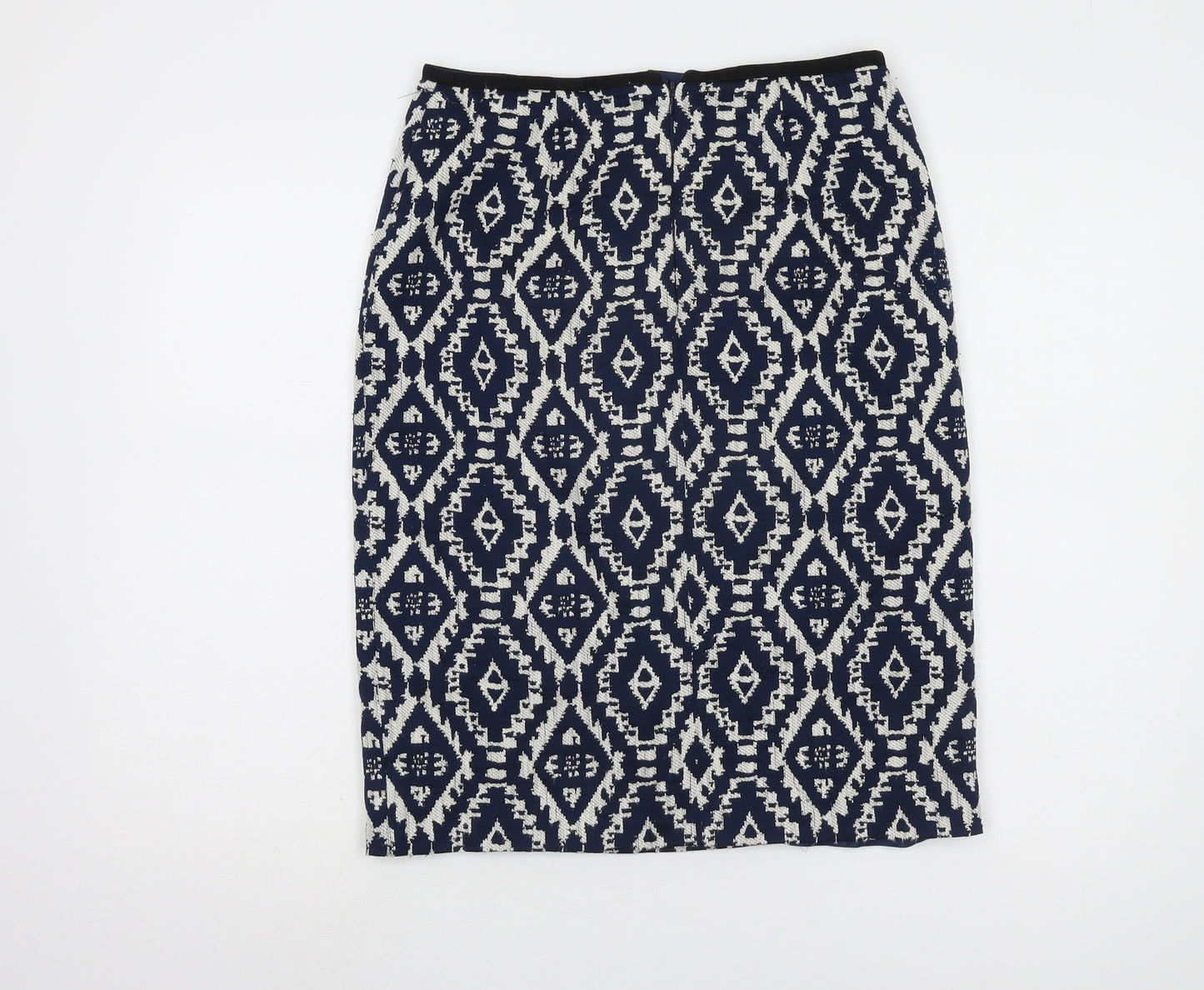 Marks and Spencer Women's Blue Geometric Midi Skirt