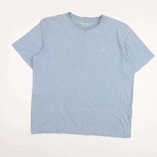 Jack & Jones Men's Blue Crew Neck T-Shirt XL