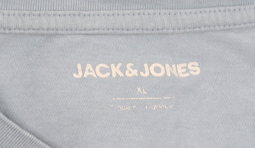 Jack & Jones Men's Blue Crew Neck T-Shirt XL
