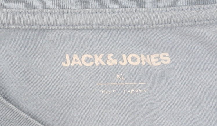 Jack & Jones Men's Blue Crew Neck T-Shirt XL