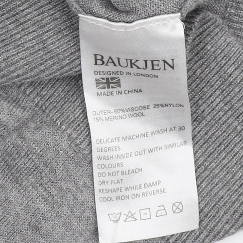 Baukjen Women's Grey Heart Pullover Jumper, Size 6