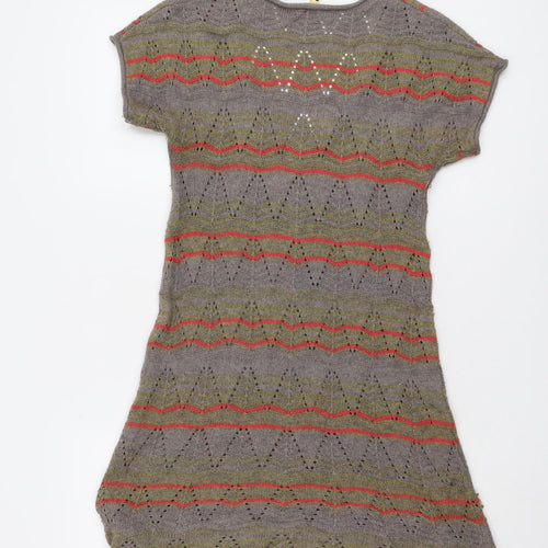 White Stuff Women's Brown V-Neck Pullover Jumper, Size 10