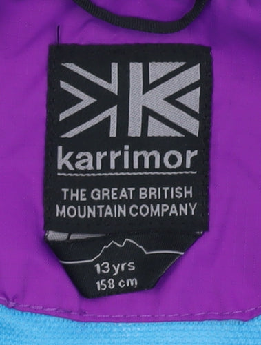 Karrimor Girls Purple Waterproof Rain Coat Jacket, Size 13 Years