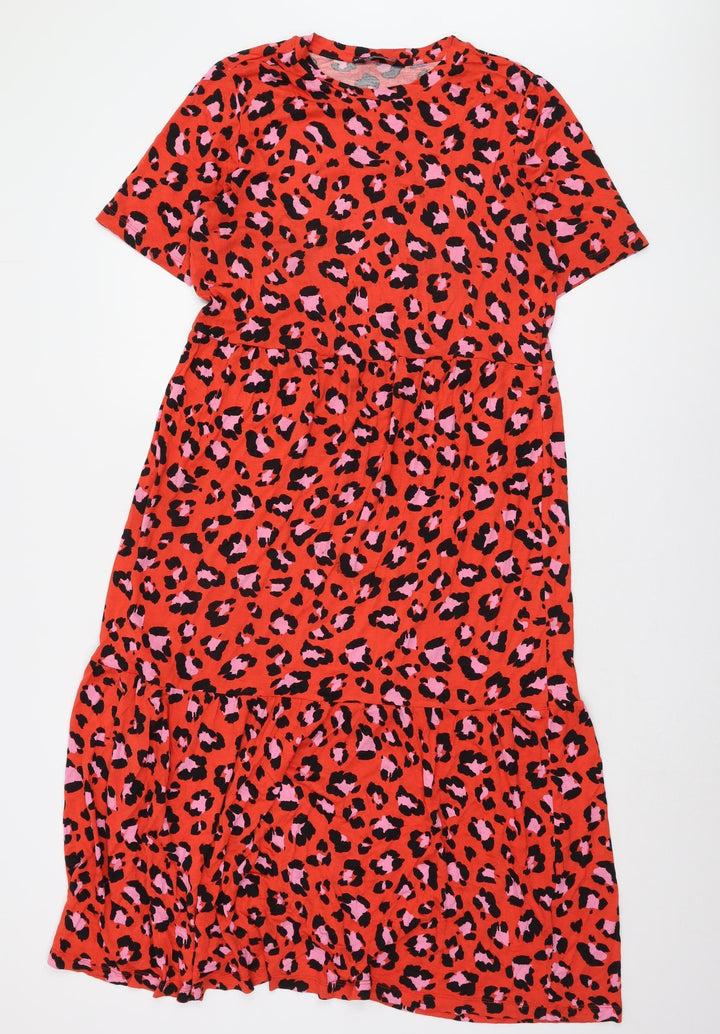 Marks and Spencer Women's Animal Print T-Shirt Dress, Size 12
