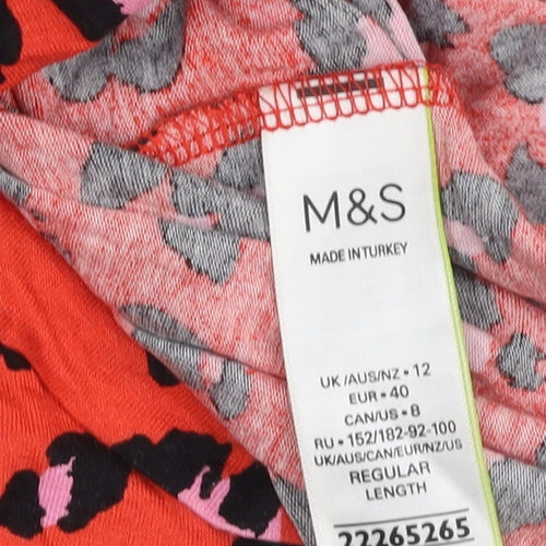 Marks and Spencer Women's Animal Print T-Shirt Dress, Size 12