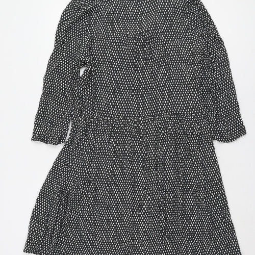 Marks and Spencer Black Geometric Women's Dress Size 12