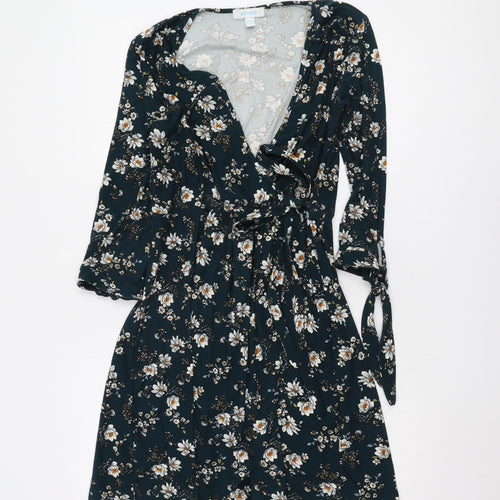 Blue Vanilla Women's Floral Wrap Dress Size 8