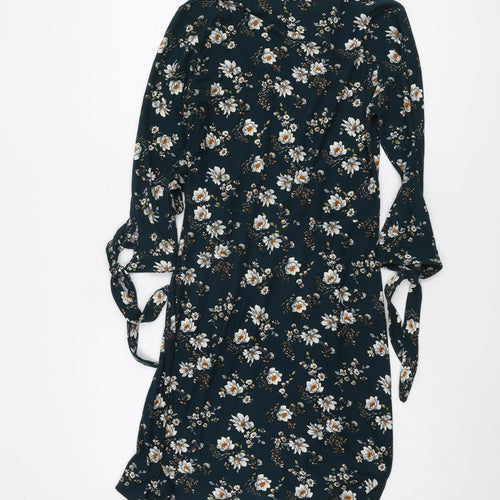 Blue Vanilla Women's Floral Wrap Dress Size 8