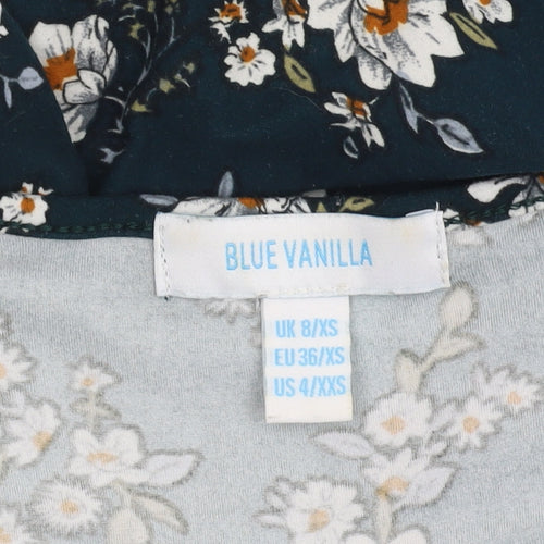 Blue Vanilla Women's Floral Wrap Dress Size 8