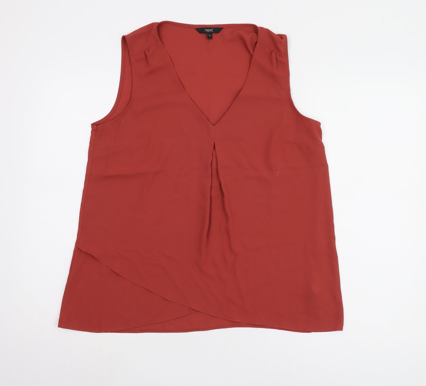 Next Red V-Neck Sleeveless Blouse Size 14
