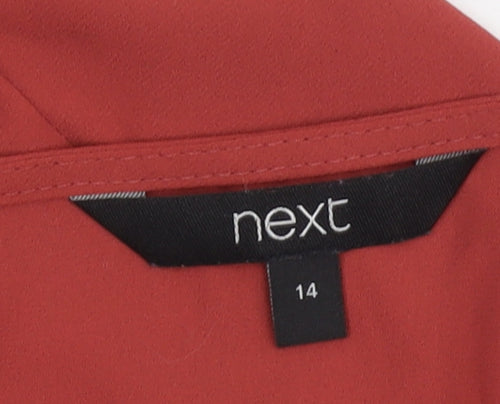 Next Red V-Neck Sleeveless Blouse Size 14
