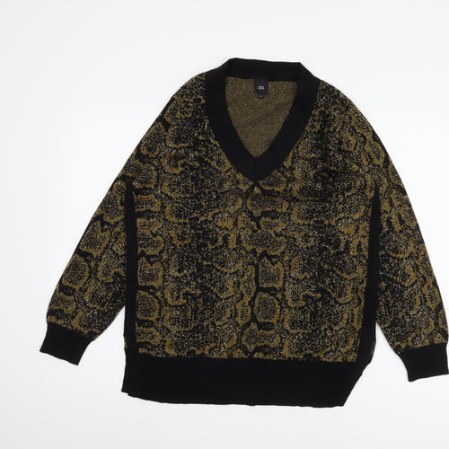 River Island Women's Black Animal Print Pullover Jumper