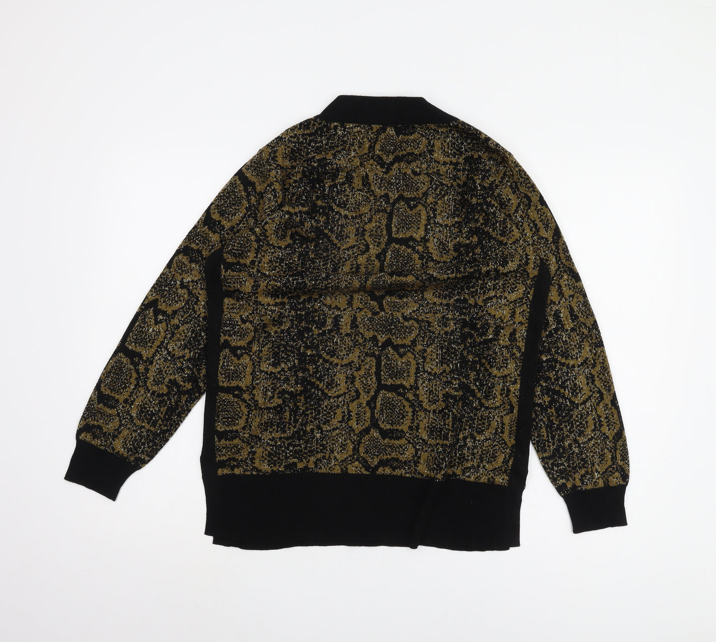 River Island Women's Black Animal Print Pullover Jumper