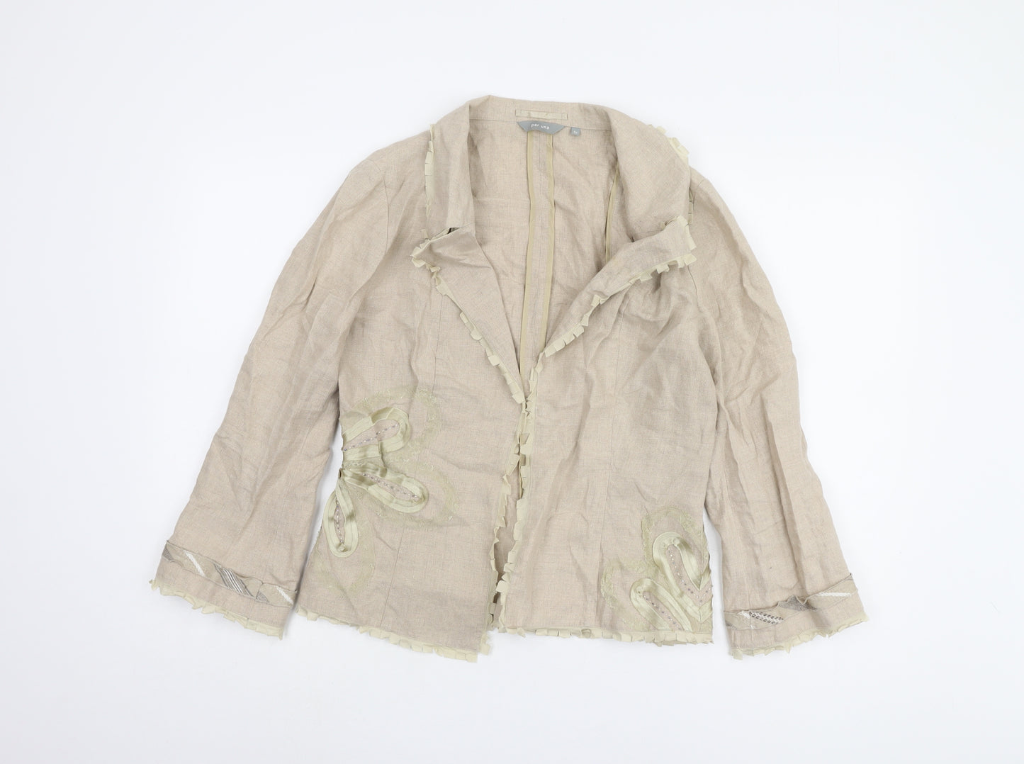 Marks and Spencer Women's Beige Blazer Size 10
