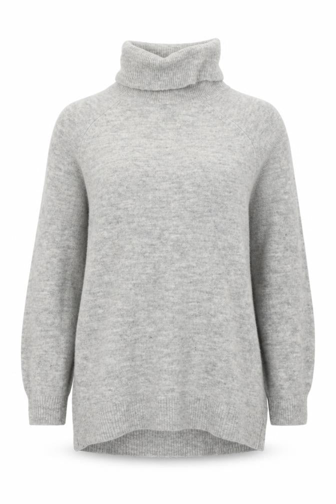 Front view of H&M Women's Grey Roll Neck jumper XS