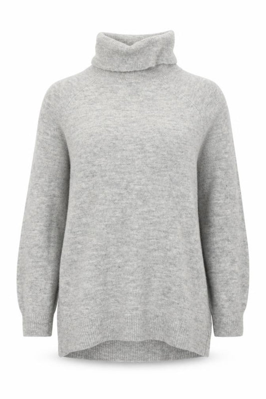 Front view of H&M Women's Grey Roll Neck jumper XS