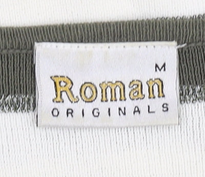 Roman Originals Women's Green Striped T-Shirt M