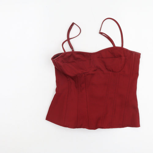 PrettyLittleThing Women's Red Camisole Tank UK 6