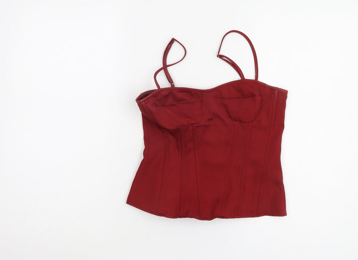 PrettyLittleThing Women's Red Camisole Tank UK 6