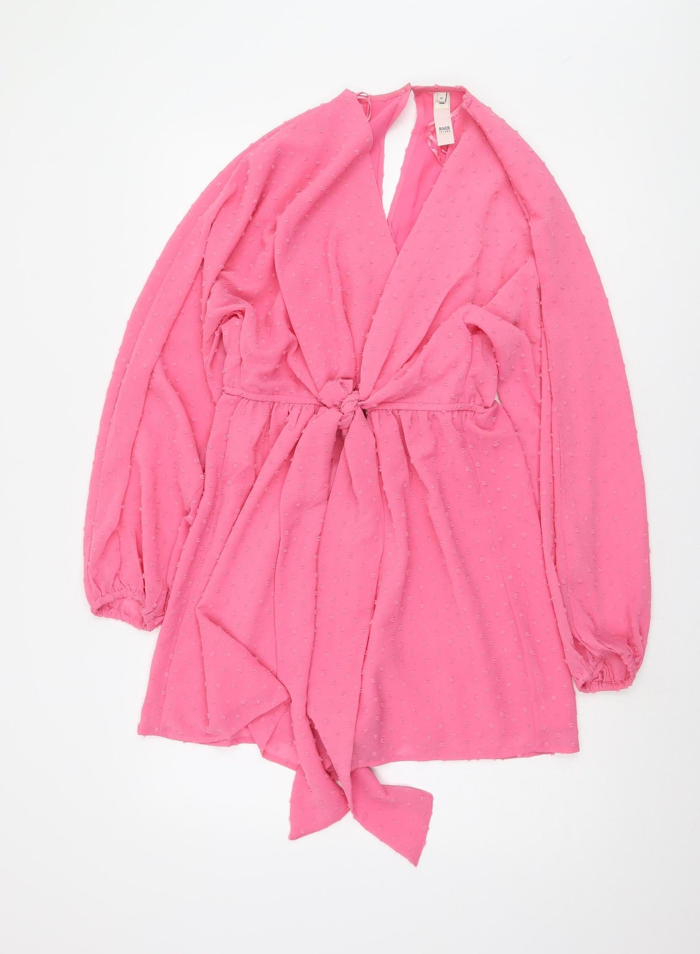 River Island Women’s Pink Playsuit, Size 12, Belted