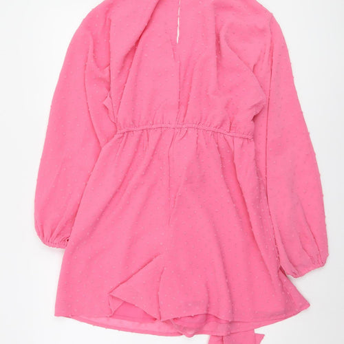 River Island Women’s Pink Playsuit, Size 12, Belted