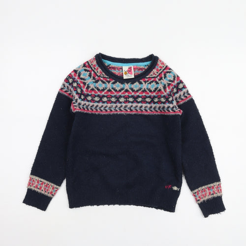 Weird Fish Girls Multicoloured Pullover Jumper, 9-10 Years