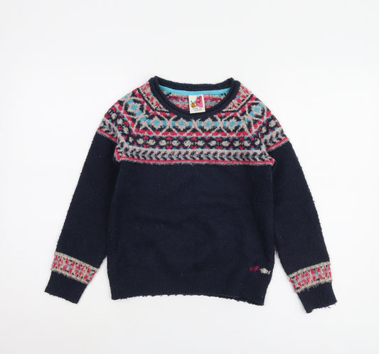 Weird Fish Girls Multicoloured Pullover Jumper, 9-10 Years