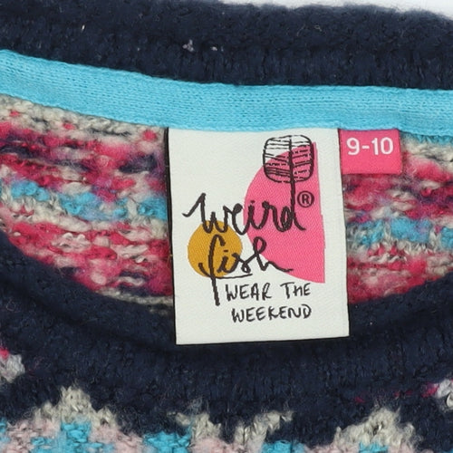 Weird Fish Girls Multicoloured Pullover Jumper, 9-10 Years