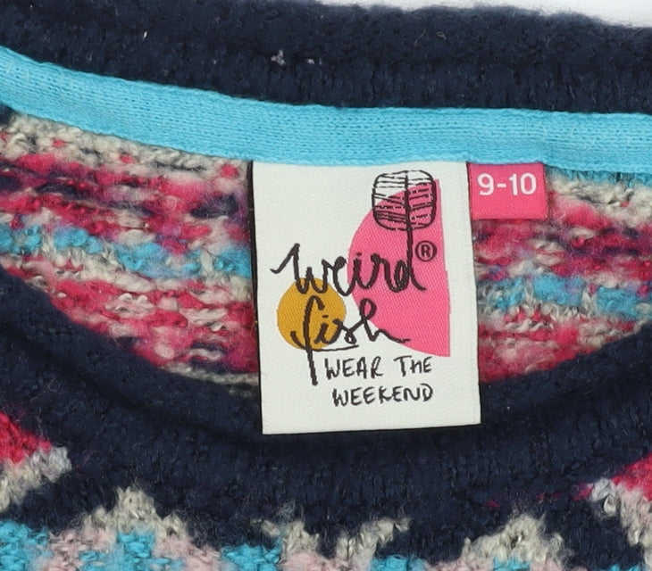 Weird Fish Girls Multicoloured Pullover Jumper, 9-10 Years