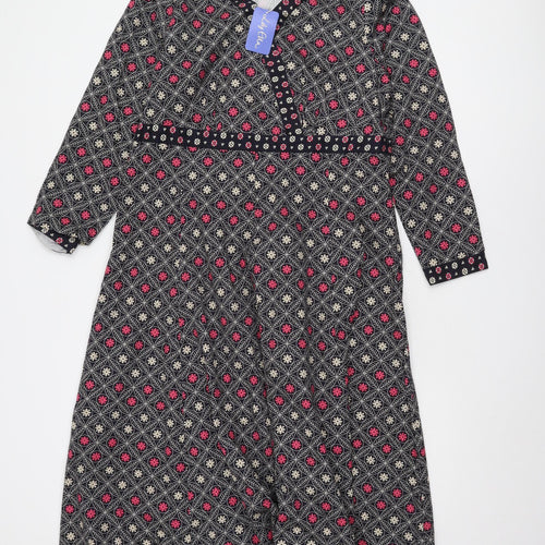 Lily Ella Women’s Multicoloured V-Neck Dress Size 16