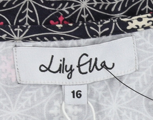 Lily Ella Women’s Multicoloured V-Neck Dress Size 16