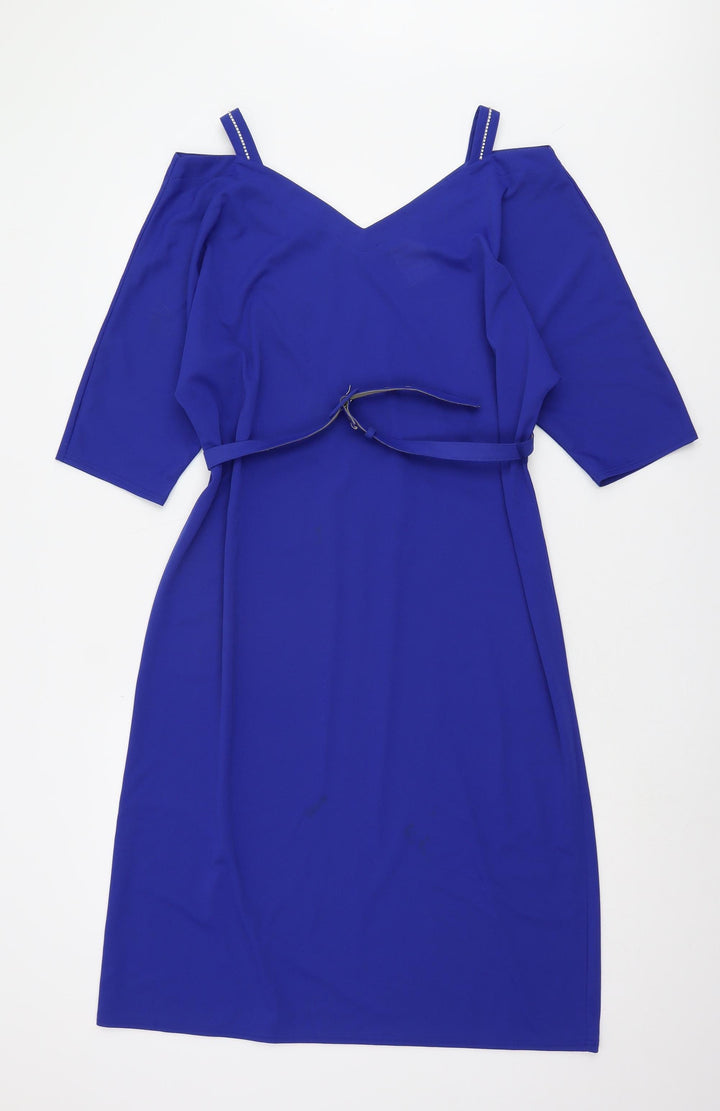 Marks and Spencer Women's Blue Cold Shoulder Dress