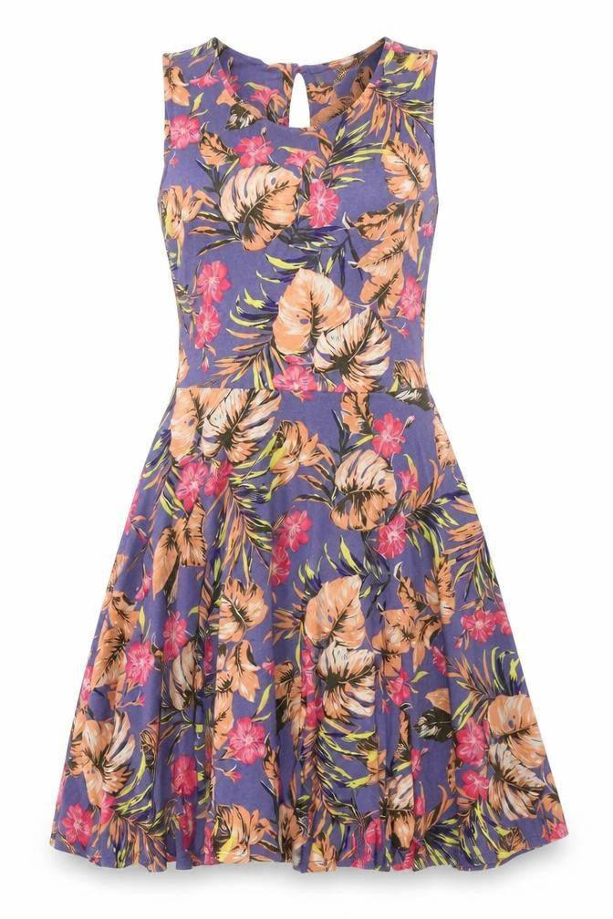 Front view of Kenar Women's Multicoloured A-Line Dress, size 6
