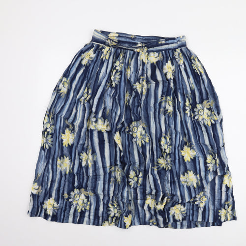 Berketex Women's Blue Floral Striped Skirt Size 14