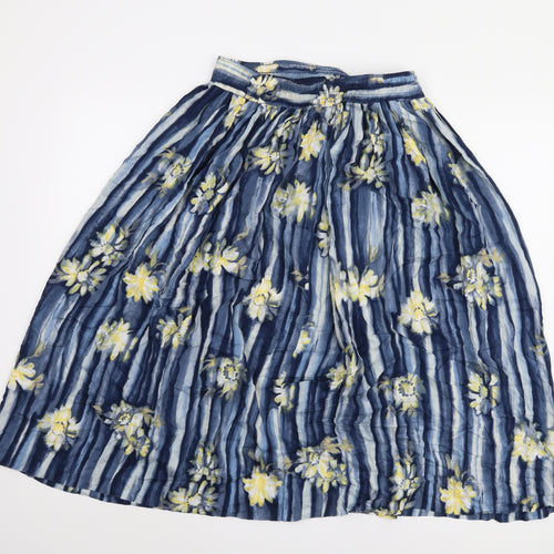 Berketex Women's Blue Floral Striped Skirt Size 14