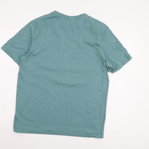 George Men's Green Disney T-Shirt L Mickey & Friends