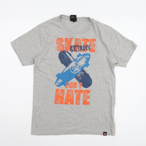 Saltrock Boys Grey Skateboarding T-Shirt Age 13 Graphic Tee