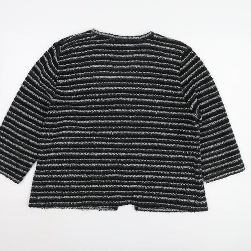 Per Una Women’s Black Striped Cardigan Size 20