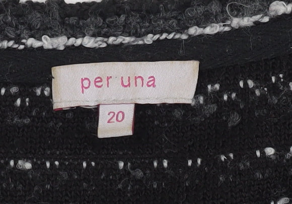 Per Una Women’s Black Striped Cardigan Size 20